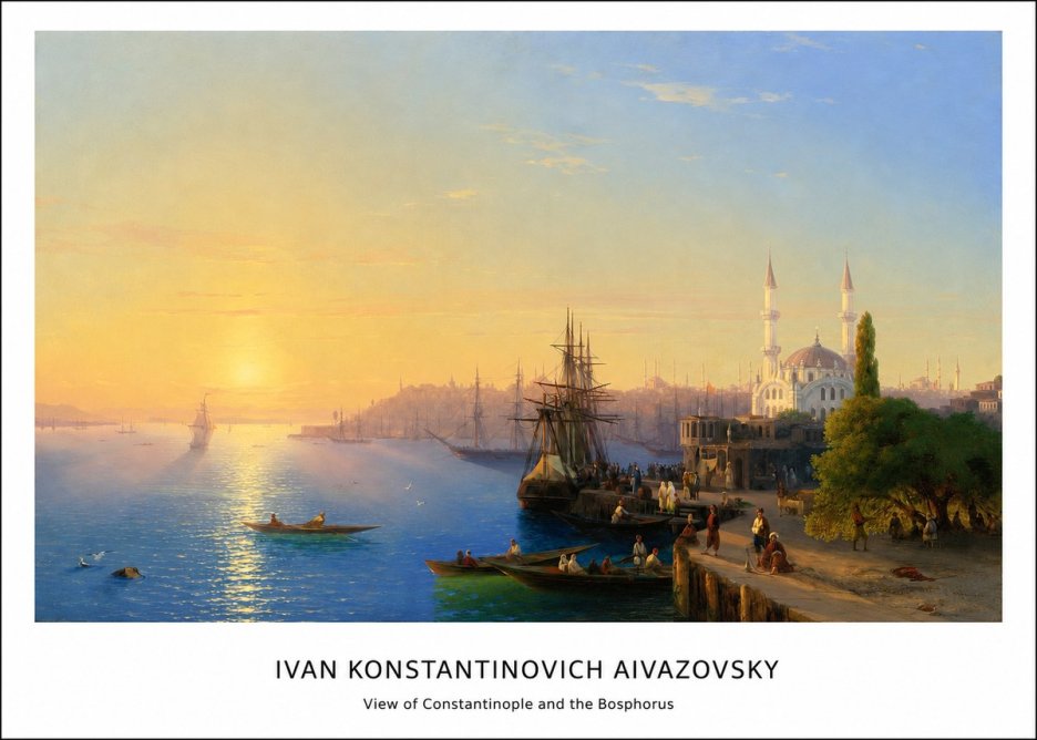 Ivan Konstantinovich Aivazovsky View of Constantinople and the Bosphorus No5 - Plakat