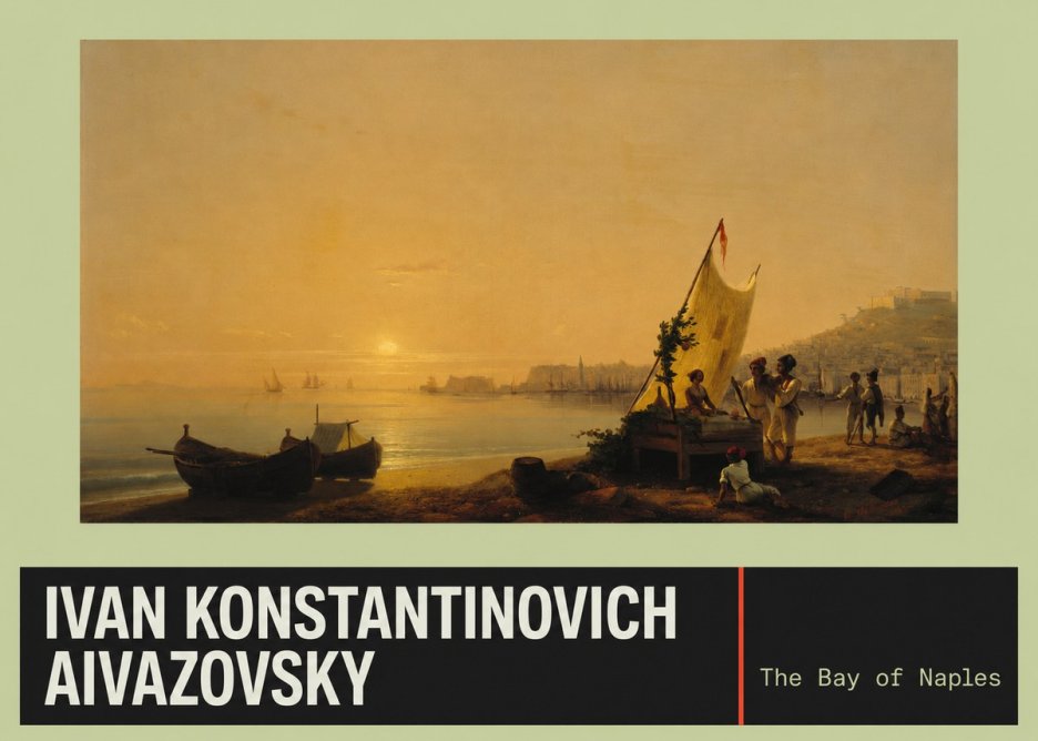 Ivan Konstantinovich Aivazovsky The Bay of Naples No6 - Plakat