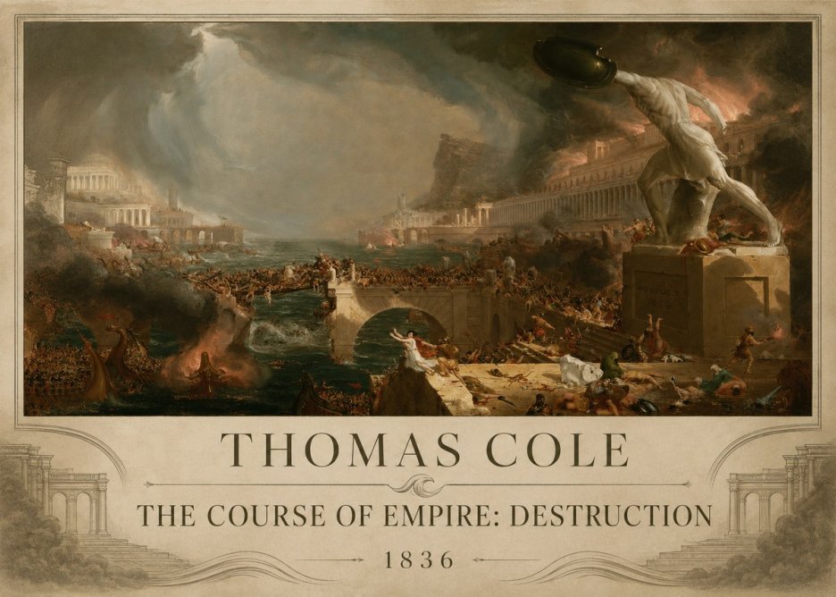 Thomas Cole The Course of Empire: Destruction No3 - Plakat