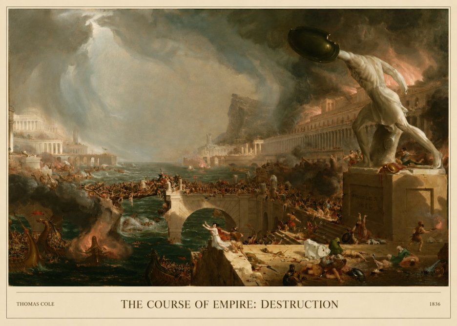 Thomas Cole The Course of Empire: Destruction No5 - Plakat