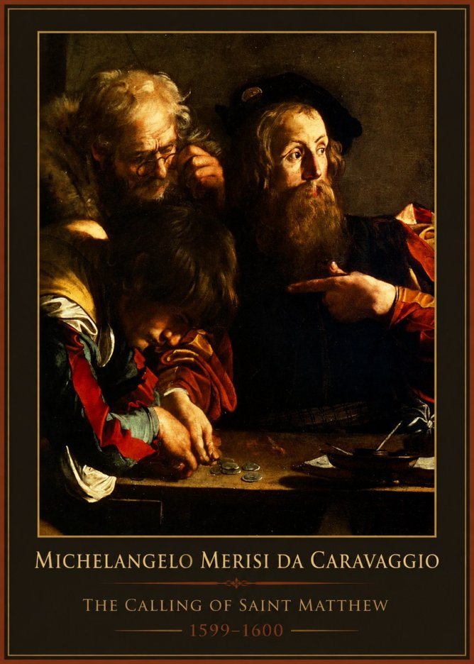 Michelangelo Merisi da Caravaggio The Calling of Saint Matthew II No1 - Plakat