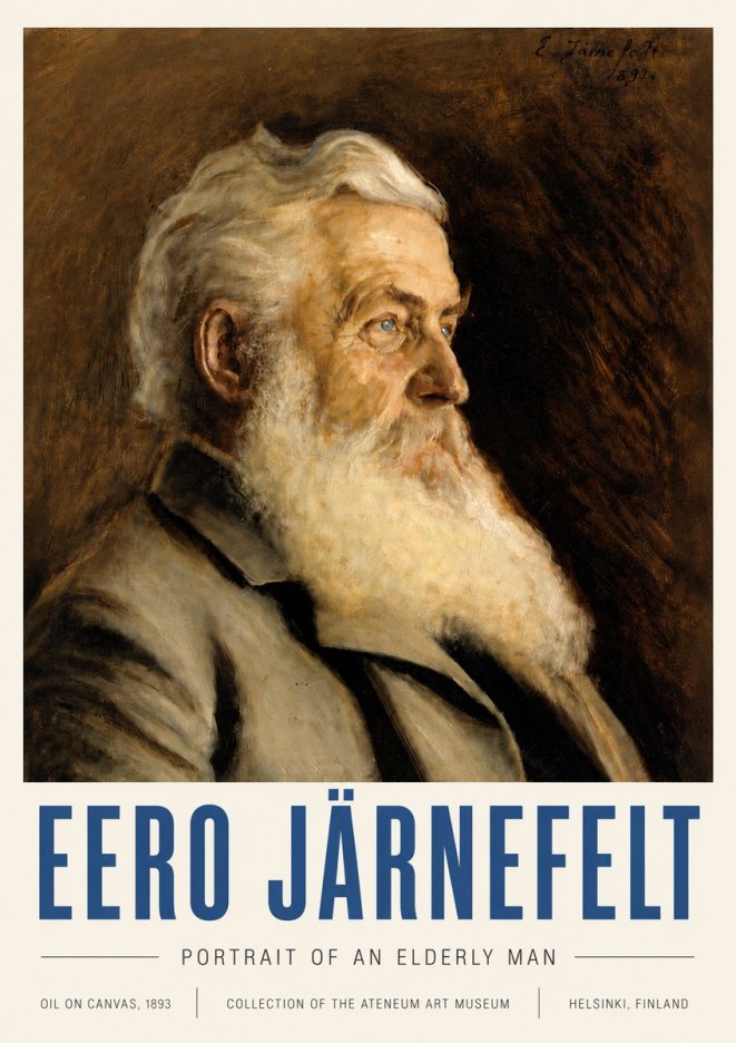 Eero Järnefelt Portrait of an Elderly Man No6 - Plakat