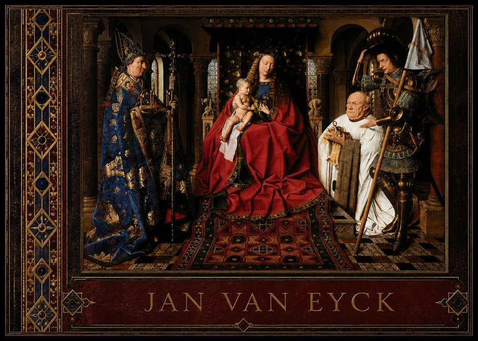 Jan van Eyck The Virgin and Child with Canon Van Der Paele No2 - Plakat