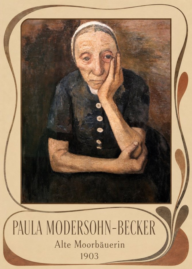 Paula Modersohn-Becker Alte Moorbäuerin No5 - Plakat