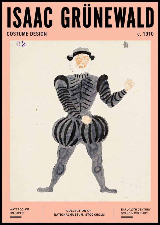 Isaac Grünewald Costume Design C. 1910 No5 - Plakat