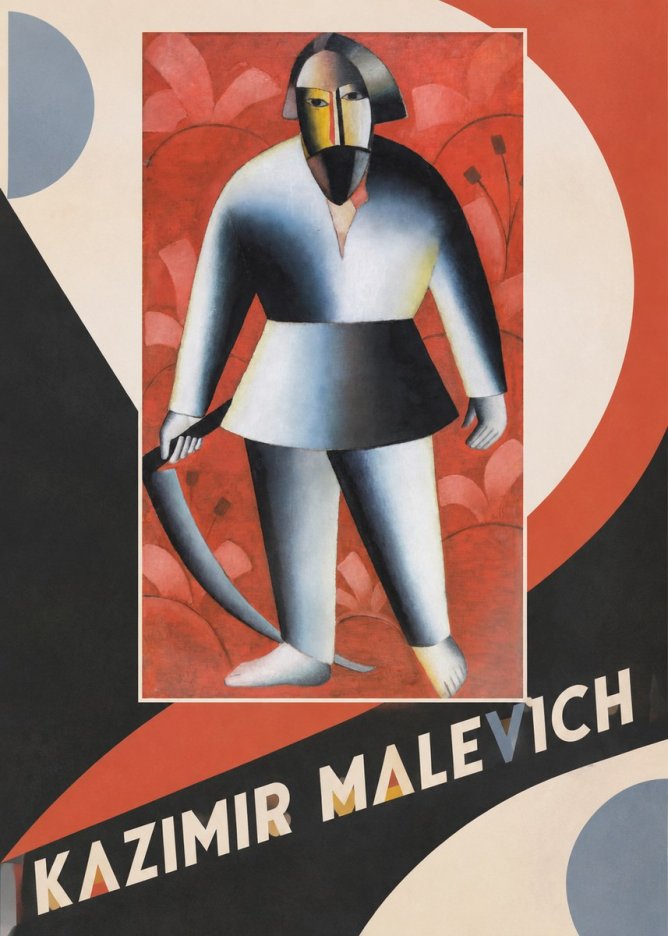 Kazimir Malevich Peasant with Scythe No4 - Plakat