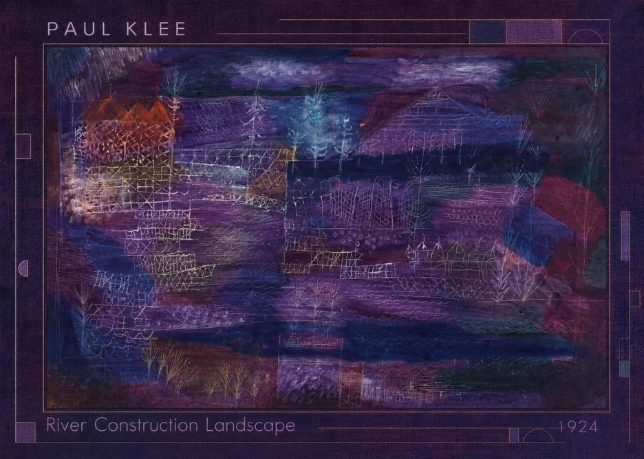 Paul Klee River Construction Landscape No1 - Plakat