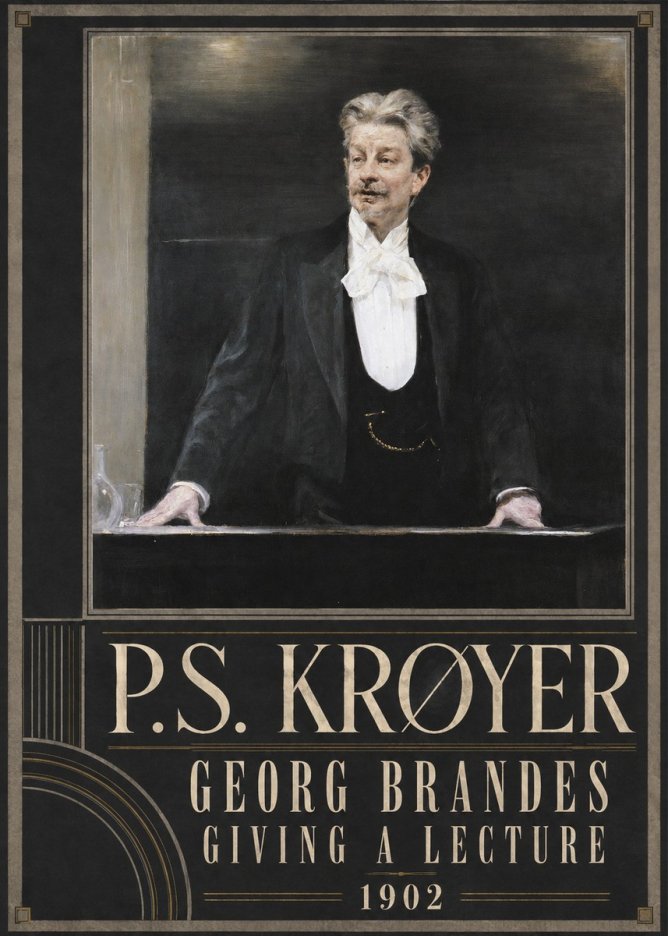 P.S. Krøyer Georg Brandes Giving a Lecture No3 - Plakat