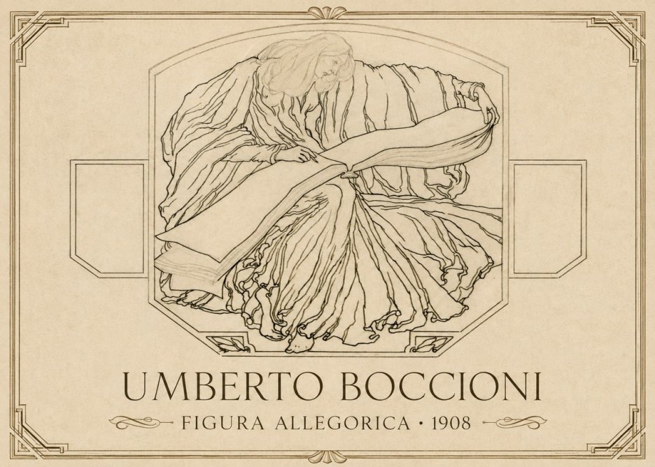 Umberto Boccioni Figura Allegorica No1 - Plakat