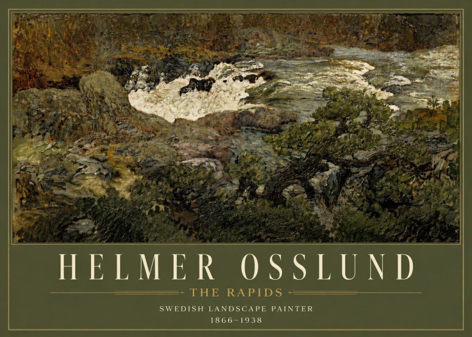 Helmer Osslund The Rapids No3 - Plakat
