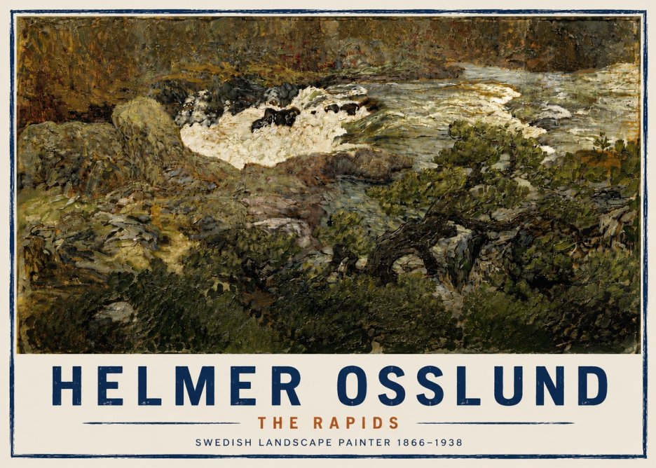 Helmer Osslund The Rapids No4 - Plakat