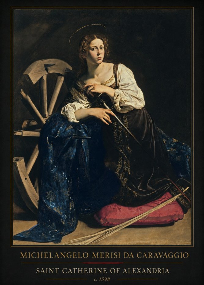 Michelangelo Merisi da Caravaggio Saint Catherine of Alexandria II No1 - Plakat