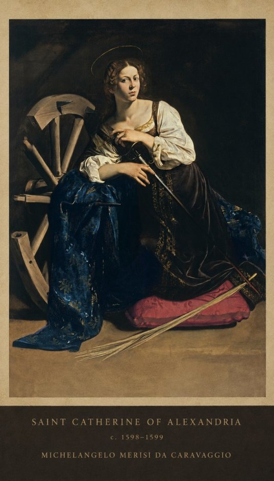 Michelangelo Merisi da Caravaggio Saint Catherine of Alexandria II No5 - Plakat