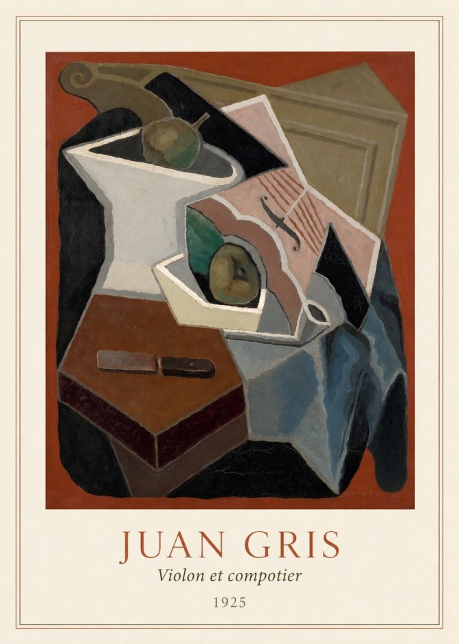 Juan Gris Violon Et Compotier No3 - Plakat