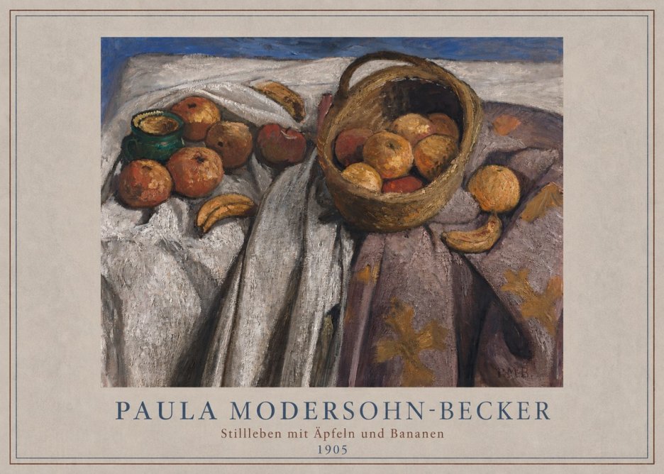 Paula Modersohn-Becker Stillleben Mit Äpfeln Und Bananen No2 - Plakat