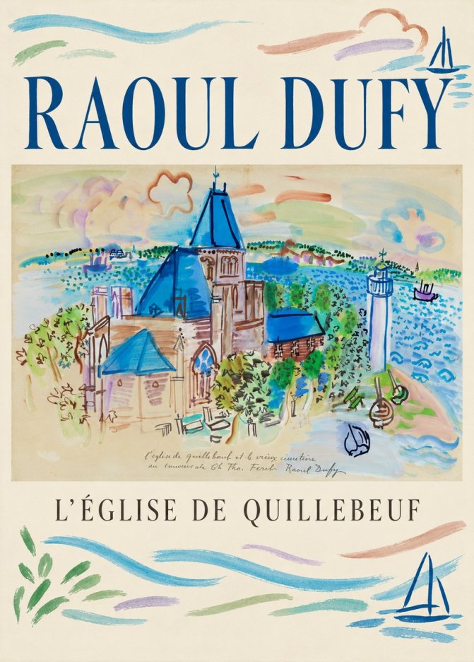 Raoul Dufy L'église De Quillebeuf No1 - Plakat