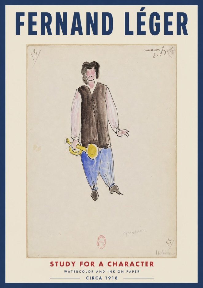 Fernand Léger Study for a Character I No2 - Plakat