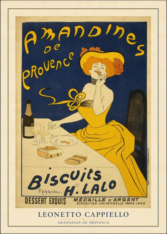 Leonetto Cappiello Amandines De Provence Biscuits H. Lalo III No4 - Plakat