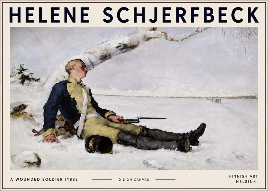 Helene Schjerfbeck A Wounded Soldier (1882) No6 - Plakat