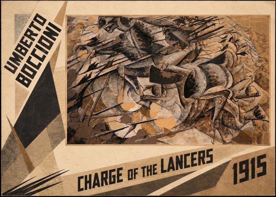 Umberto Boccioni Charge of the Lancers No2 - Plakat