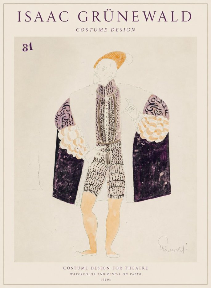 Isaac Grünewald Costume Design for Theatre No1 - Plakat