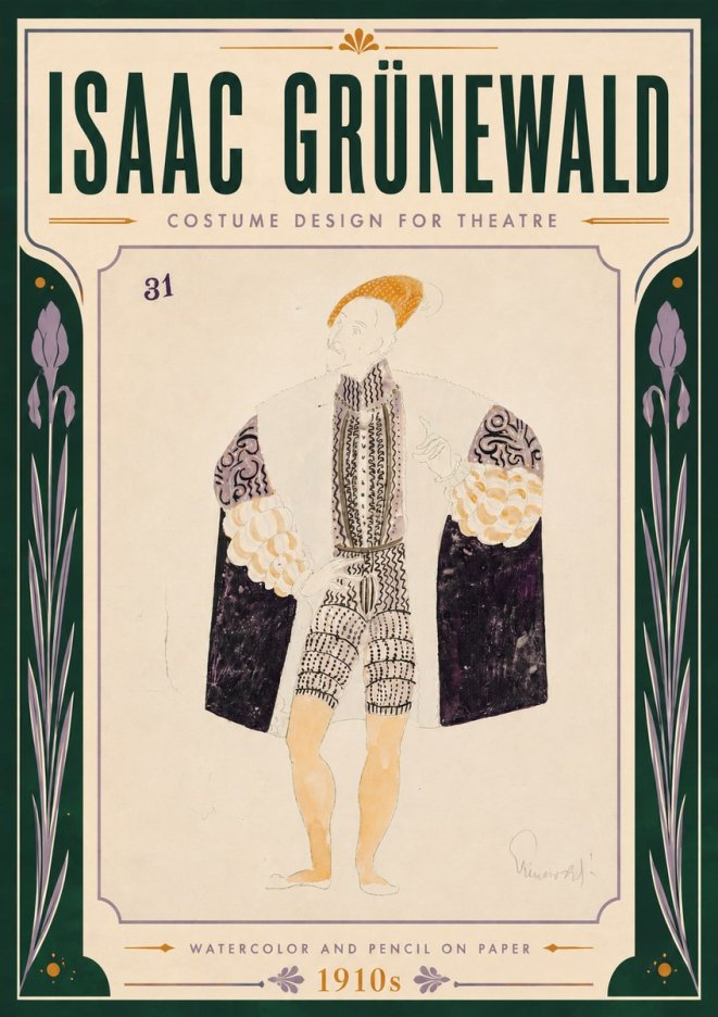 Isaac Grünewald Costume Design for Theatre No5 - Plakat