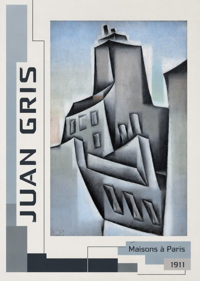Juan Gris Maisons À Paris No2 - Plakat