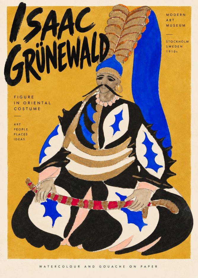 Isaac Grünewald Figure in Oriental Costume No5 - Plakat