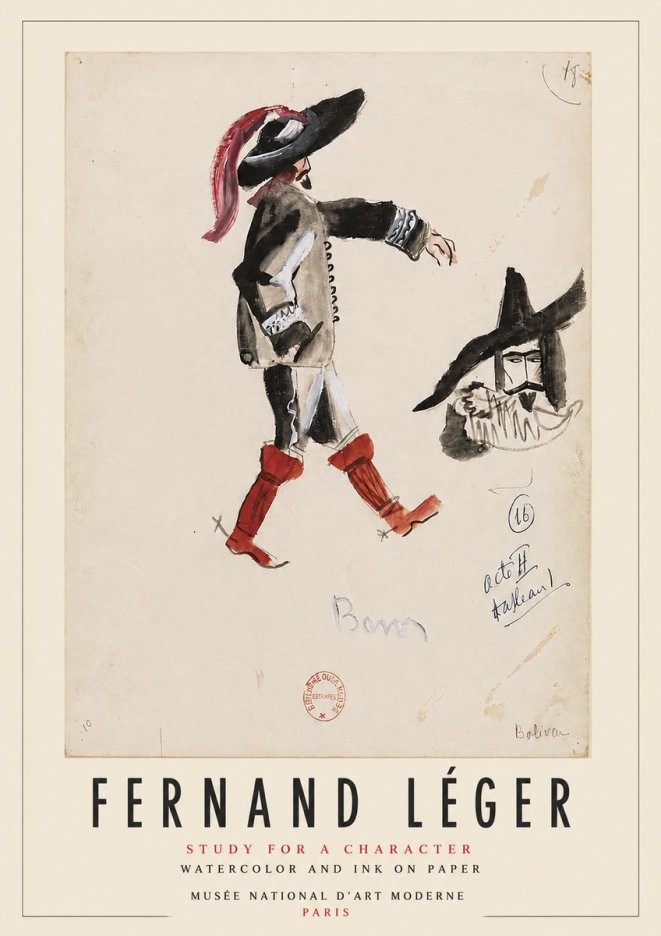 Fernand Léger Study for a Character II No5 - Plakat