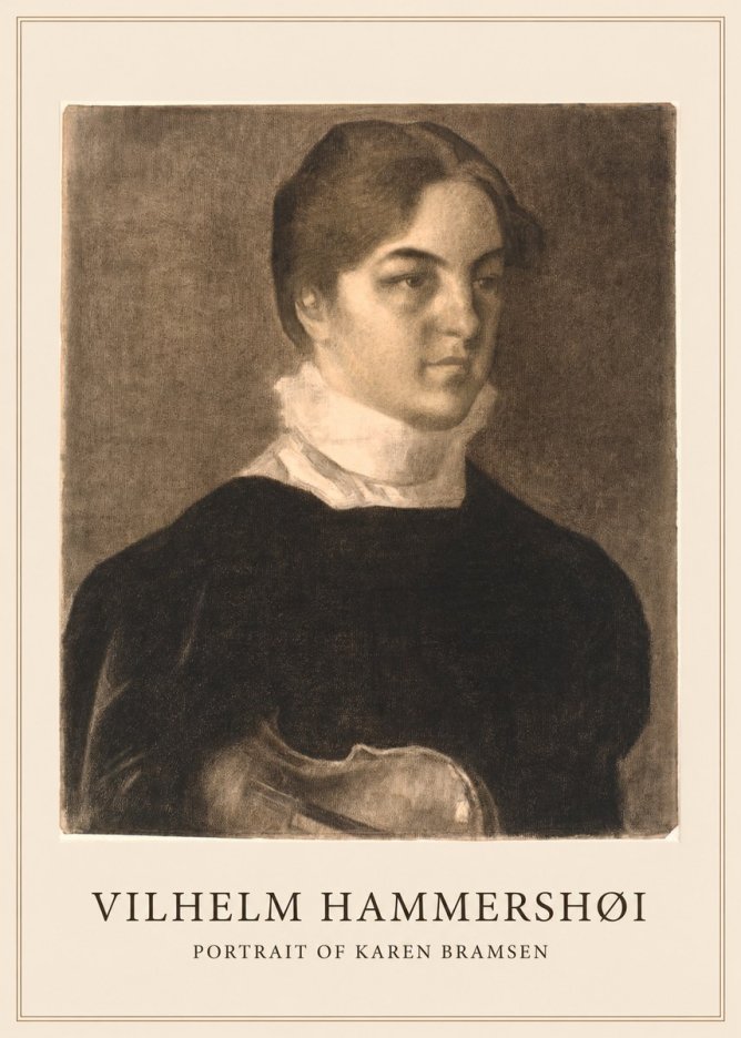 Vilhelm Hammershøi Portrait of Karen Bramsen No1 - Plakat