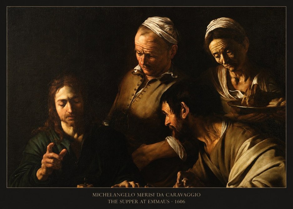 Michelangelo Merisi da Caravaggio The Supper at Emmaus I No6 - Plakat