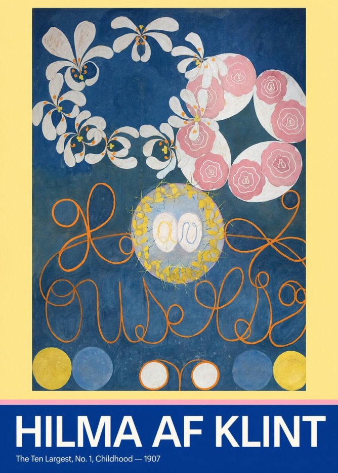 Hilma af Klint The Ten Largest, No. 1, Childhood I No4 - Plakat