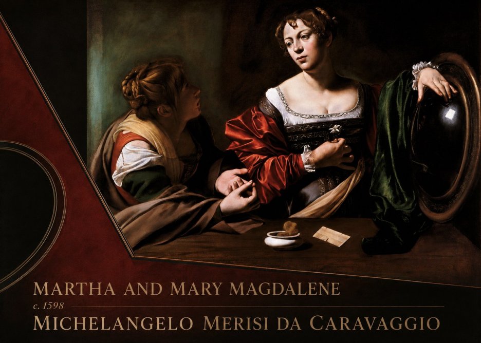 Michelangelo Merisi da Caravaggio Martha and Mary Magdalene No4 - Plakat