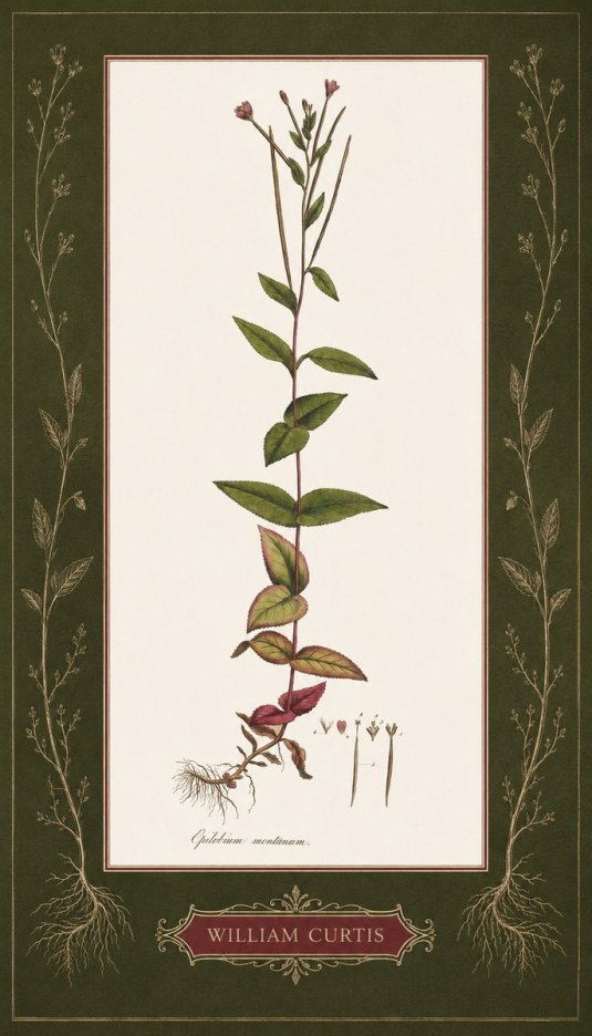 William Curtis Epilobium Montanum. No5 - Plakat