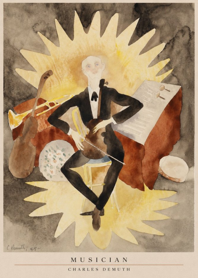 Charles Demuth Musician No6 - Plakat