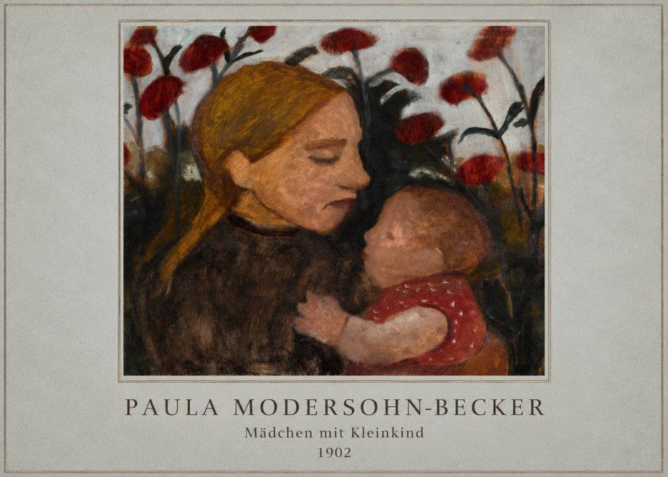 Paula Modersohn-Becker Mädchen Mit Kleinkind II No4 - Plakat