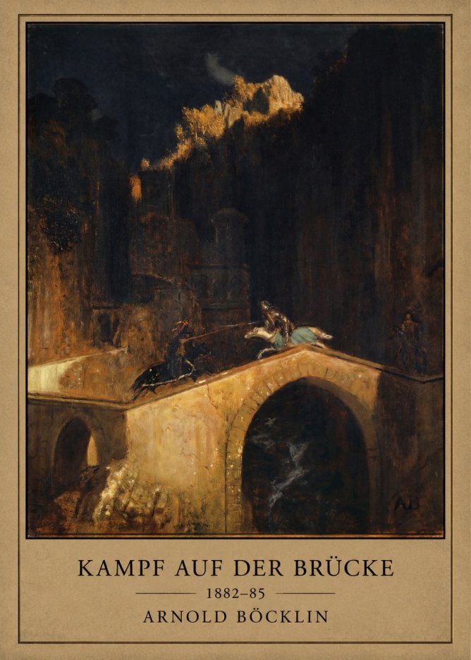 Arnold Böcklin Kampf Auf Der Brücke No1 - Plakat