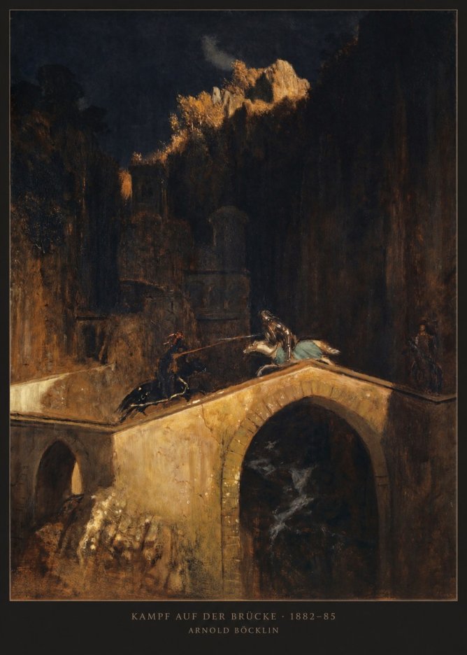 Arnold Böcklin Kampf Auf Der Brücke No2 - Plakat