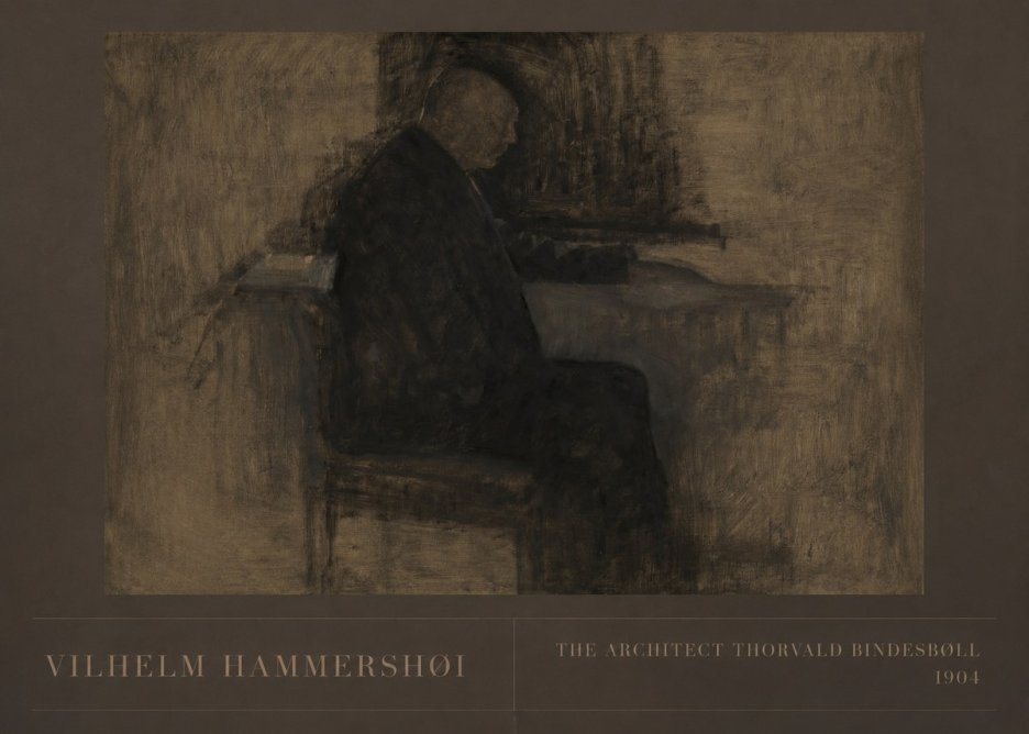 Vilhelm Hammershøi The Architect Thorvald Bindesbøll No3 - Plakat