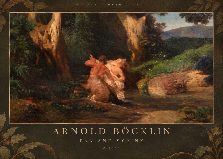 Arnold Böcklin Pan and Syrinx No6 - Plakat