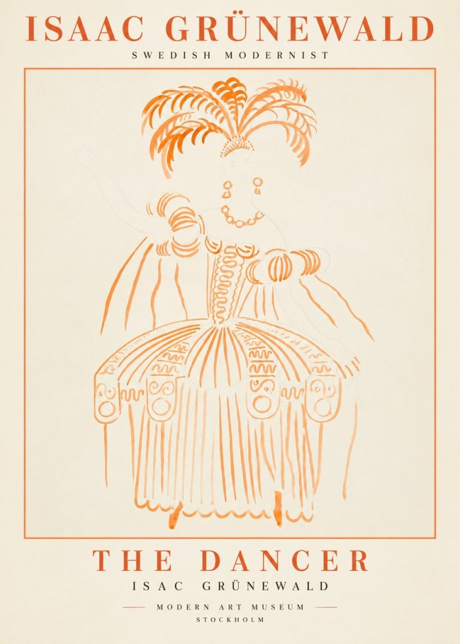 Isaac Grünewald The Dancer II No1 - Plakat