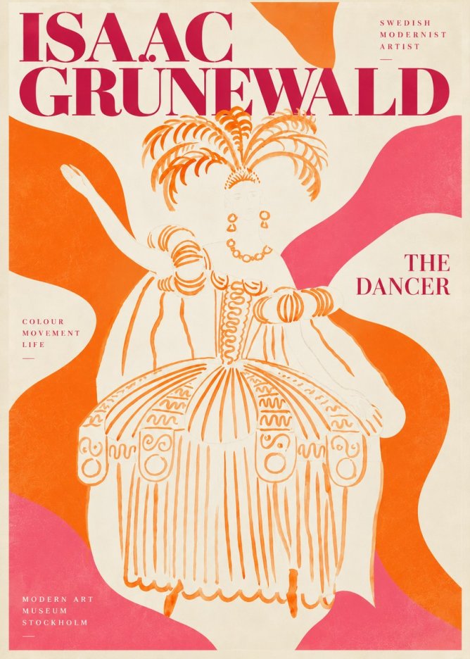 Isaac Grünewald The Dancer II No3 - Plakat