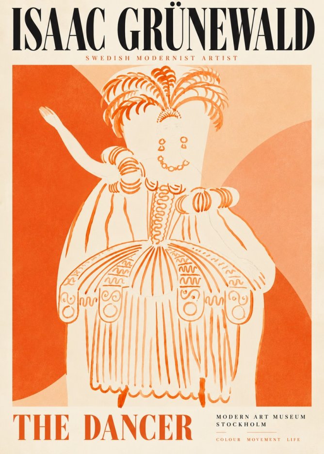 Isaac Grünewald The Dancer II No5 - Plakat