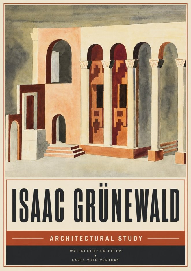 Isaac Grünewald Architectural Study II No5 - Plakat