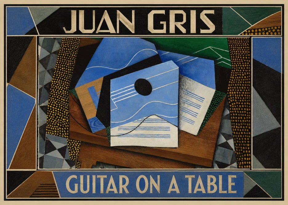 Juan Gris Guitar on a Table No4 - Plakat