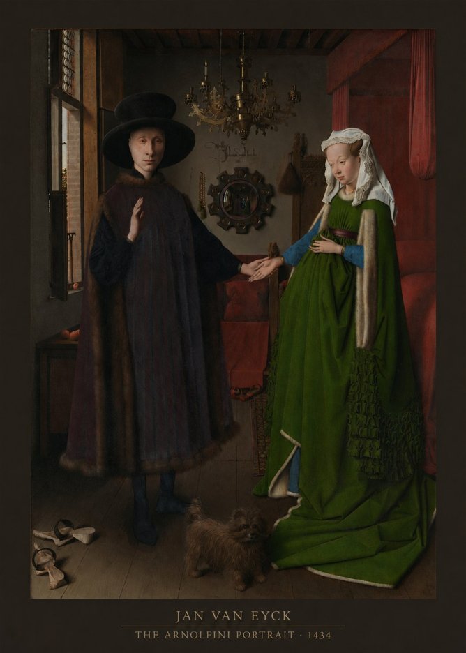 Jan van Eyck The Arnolfini Portrait VII No6 - Plakat