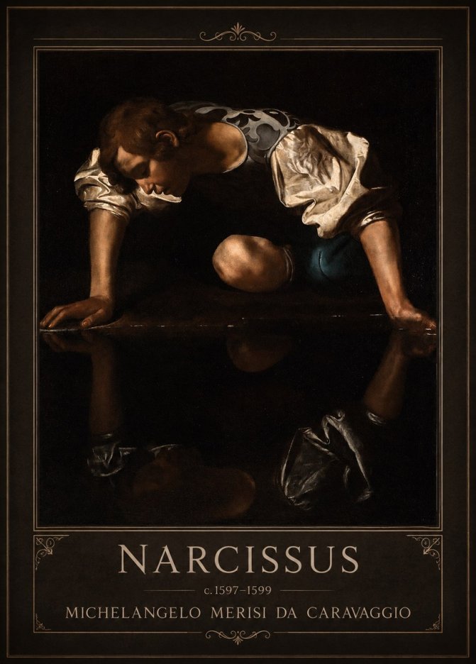 Michelangelo Merisi da Caravaggio Narcissus II No1 - Plakat