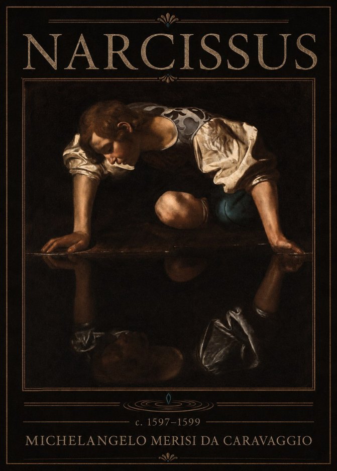 Michelangelo Merisi da Caravaggio Narcissus II No6 - Plakat