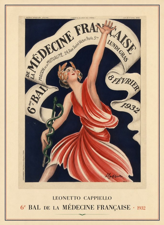 Leonetto Cappiello 6E Bal De La Médecine Française - 1932 No3 - Plakat
