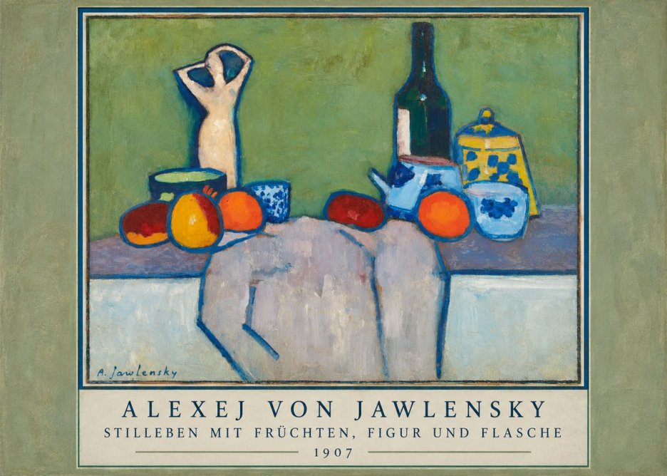Alexej von Jawlensky Stilleben Mit Früchten, Figur Und Flasche 1907 No3 - Plakat